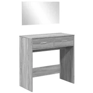 Toaletki - vidaXL Toaletka z lustrem szara Sonoma 80x39x80 cm - miniaturka - grafika 1