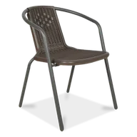 Fotele i krzesła ogrodowe - Focus Garden Krzesło ogrodowe SIMPLE brązowe - miniaturka - grafika 1