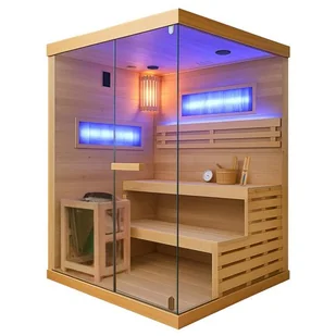Sauna fińska 4 osobowa wysokotemperaturowa 4,5KW Harvia 140x150 cm Lark3-WD - Sauny - miniaturka - grafika 1