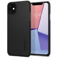 Etui i futerały do telefonów - Spigen Etui Thin Fit do Apple iPhone 11 Czarny - miniaturka - grafika 1