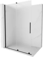 Ścianki i drzwi prysznicowe - Mexen Velar ścianka prysznicowa rozsuwana Walk-in 150 x 200 cm, szron 8 mm, czarna - 871-150-000-33-70 - miniaturka - grafika 1
