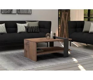 Stolik kawowy OVA 35x80 cm brązowy/antracyt - Ławy i stoliki kawowe - miniaturka - grafika 1