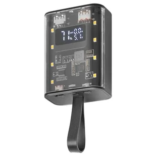 Mars Gaming MPK-10K, Kompaktowy Power Bank 22.5W, Quick Charge QC3.0 & PD3.0 10000mAh, Inteligentne Monitorowanie Baterii z Multi-Charge, Smycz + Latarka LED, Uniwersalna Łączność, Czarny - Latarki - miniaturka - grafika 1
