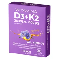 Stawy, mięśnie, kości - Nexon Pharma Witamina D3 + K2, 30 kapsułek - miniaturka - grafika 1