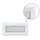 Tablice i flipcharty - vidaXL Okno piwniczne "RISOR" 80x40 cm uchylne 3 szyby białe - miniaturka - grafika 1