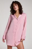 Bielizna nocna - Hunkemöller NS LS SATIN MINIMAL Różowy - miniaturka - grafika 1