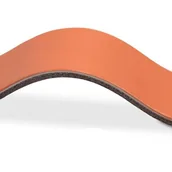 Zawiasy, okucia i inne akcesoria - Uchwyt meblowy skórzany, gałka do szafki, gałka do szuflady ze skóry, uchwyt meblowy vintage do szafek, komody (jasnopomarańczowy, 160 mm) - miniaturka - grafika 1