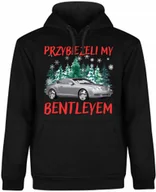 Bluzy męskie - BLUZA MĘSKA CZARNA ŚWIĄTECZNA NA PREZENT ŚWIĘTA BENTLEY Z NADRUKIEM R-XXL  MODEL  A472 - miniaturka - grafika 1