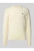 Swetry męskie - Sweter z dzianiny o kroju regular fit z czystej wełny - Lacoste - miniaturka - grafika 1