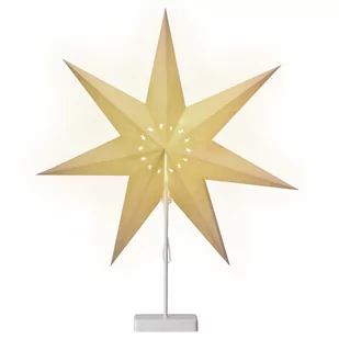 Papierowa gwiazda LED Biały Ornament Podstawka - Oświetlenie świąteczne - miniaturka - grafika 1