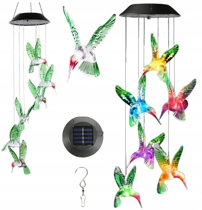 Girlanda solarna KOLIBRY LED lampa lampki solarne wiszące na balkon taras
