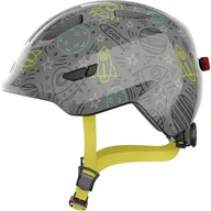 Kaski rowerowe - Abus Smiley 3.0 LED Helmet Kids, szary S | 45-50cm 2022 Kaski rowerowe 67298 - miniaturka - grafika 1