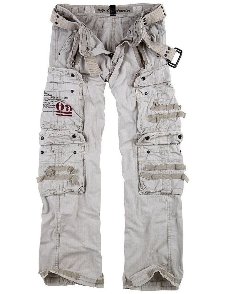 spodnie bojówki ROYAL TRAVELER TROUSER - ROYAL WHITE-S