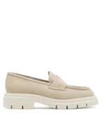 Półbuty damskie - Gino Rossi Loafersy GRACE-E24-26372LM Beżowy - miniaturka - grafika 1