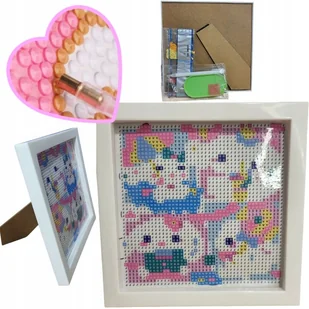 2 x Zestaw Cinnamoroll Do Malowania Wyklejania DIAMENTAMI NA PŁÓTNIE DIY - Prace ręczne dla dzieci - miniaturka - grafika 1