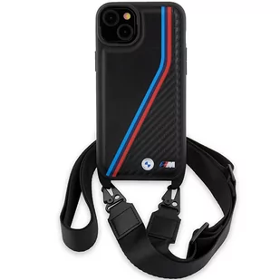 BMW BMHCP15M23PSVTK iPhone 15 Plus / 14 Plus 6.7" czarny/black hardcase M Edition Carbon Tricolor Lines & Strap - Etui i futerały do telefonów BMW BMHCP15M23PSVTK iPhone 15 Plus / 14 Plus 6.7" czarny/black hardcase M Edition Carbon Tricolor Lines & Strap - Etui i futerały do telefonów - miniaturka - grafika 2