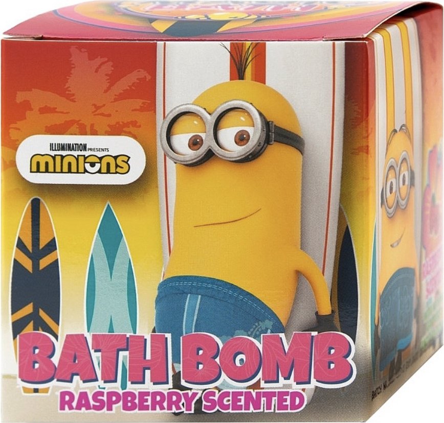 Kula do kąpieli Minionki, malinowa EP Line Sparkling Bath Bomb Minions Magic Bath (165 g)