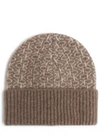 Czapki damskie - Calvin Klein Czapka damska z zawartością alpaki Kobiety Wełna beżowy wzorzysty, ONE SIZE - miniaturka - grafika 1