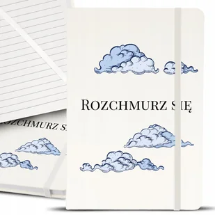 Notes Notatnik Bujo A5 Biały ROZCHMURZ SIĘ Wzory - Notesy i bloczki - miniaturka - grafika 1