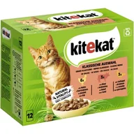 Mokra karma dla kotów - Kitekat Multipack Klasyczny wybór w sosie 12 x 85 g - miniaturka - grafika 1