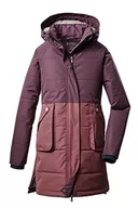 Płaszcze damskie - Killtec (KILAH) Dziewczęcy pikowany płaszcz z odpinanym kapturem KOW 185 GRLS CT, ciemnoróżowy, 152, 37980-000 - miniaturka - grafika 1