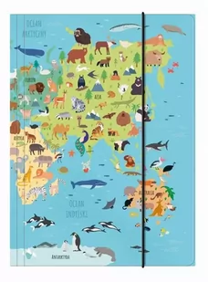 Teczka z gumką A4 Mapa Zwierząt 10 DERFORM - Szkolne artykuły papiernicze - miniaturka - grafika 1