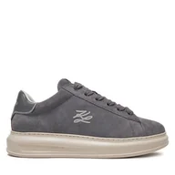 Sneakersy męskie - Sneakersy KARL LAGERFELD Kapri KL52517 Szary - miniaturka - grafika 1