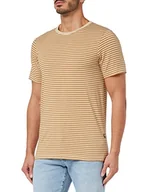 Koszulki męskie - G-STAR RAW Męski T-Shirt Stripe Slim R T, Wielokolorowy (Postbag/Chipmunk Stripe D22778-c339-d955), M - miniaturka - grafika 1