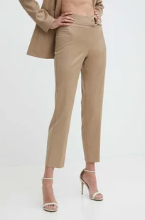 Morgan spodnie PBAC.F damskie kolor beżowy proste medium waist PBAC.F - Spodnie damskie - miniaturka - grafika 1