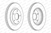 Tarcze hamulcowe - FERODO (FEDERAL-MOGUL)) (FEDERAL-MOGUL)) DDF2100C DDF2100C - miniaturka - grafika 1