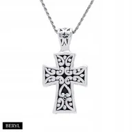 Biżuteria religijna - Zawieszka krzyżyk SREBRO 925 krzyż - miniaturka - grafika 1