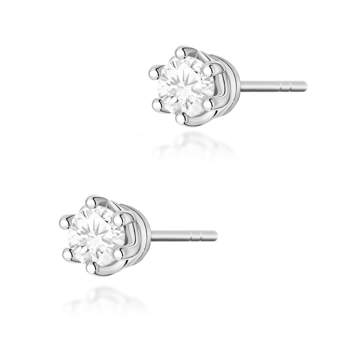 Złote kolczyki Diament 2 x 0,40ct białe złoto pr. 585