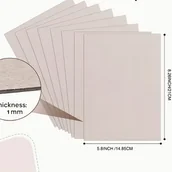 Inne - TEMU 10 szt. Kartonowych Arkuszy o Grubości 1mm - Rdzeń z Papieru o Gramaturze 45lb, Biały//Szary - Idealne do Okładek Książek, Scrapbookingu i - miniaturka - grafika 1