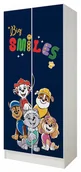 Szafy i szafki dla dzieci - Pojemna Szafa Meble Garderoba Biała Dziecięca Psi Patrol 161x70x42cm Nadruk UV - miniaturka - grafika 1