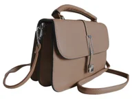 Torebki damskie - Brązowa Mała Listonoszka Damska Na Ramię, Modna Damska Torebka Z Klapą - miniaturka - grafika 1