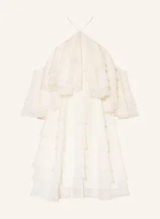 Ted Baker Sukienka Z Odkrytymi Ramionami Miikka Z Wolantami weiss - Sukienki - miniaturka - grafika 1