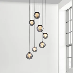 PURE Lampa wisząca Popup, możliwość ściemniania, aluminiowy / szary / cynkowy, salon / jadalnia, aluminium - Lampy sufitowe - miniaturka - grafika 1