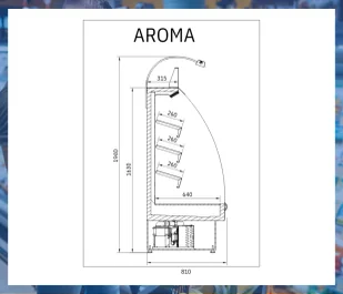 Regał Aroma do kwiatów, 1 300 mm długości - Szafy i witryny chłodnicze - miniaturka - grafika 5