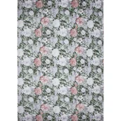 Koce - Koc Ida Kwiaty zielono-różowy 150 x 200 cm - miniaturka - grafika 1