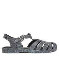 Sandały damskie - Sandały Melissa Melissa Possession Print Denim Ad M 36133 Szary - miniaturka - grafika 1