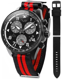 Zegarek Zegarek Vostok Europe 6S30-325C744NBR Space Race Full Black Chrono - Zegarki męskie - miniaturka - grafika 1