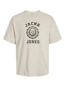 Koszulki męskie - Jack & Jones Koszulka "Victo" w kolorze kremowym - miniaturka - grafika 1