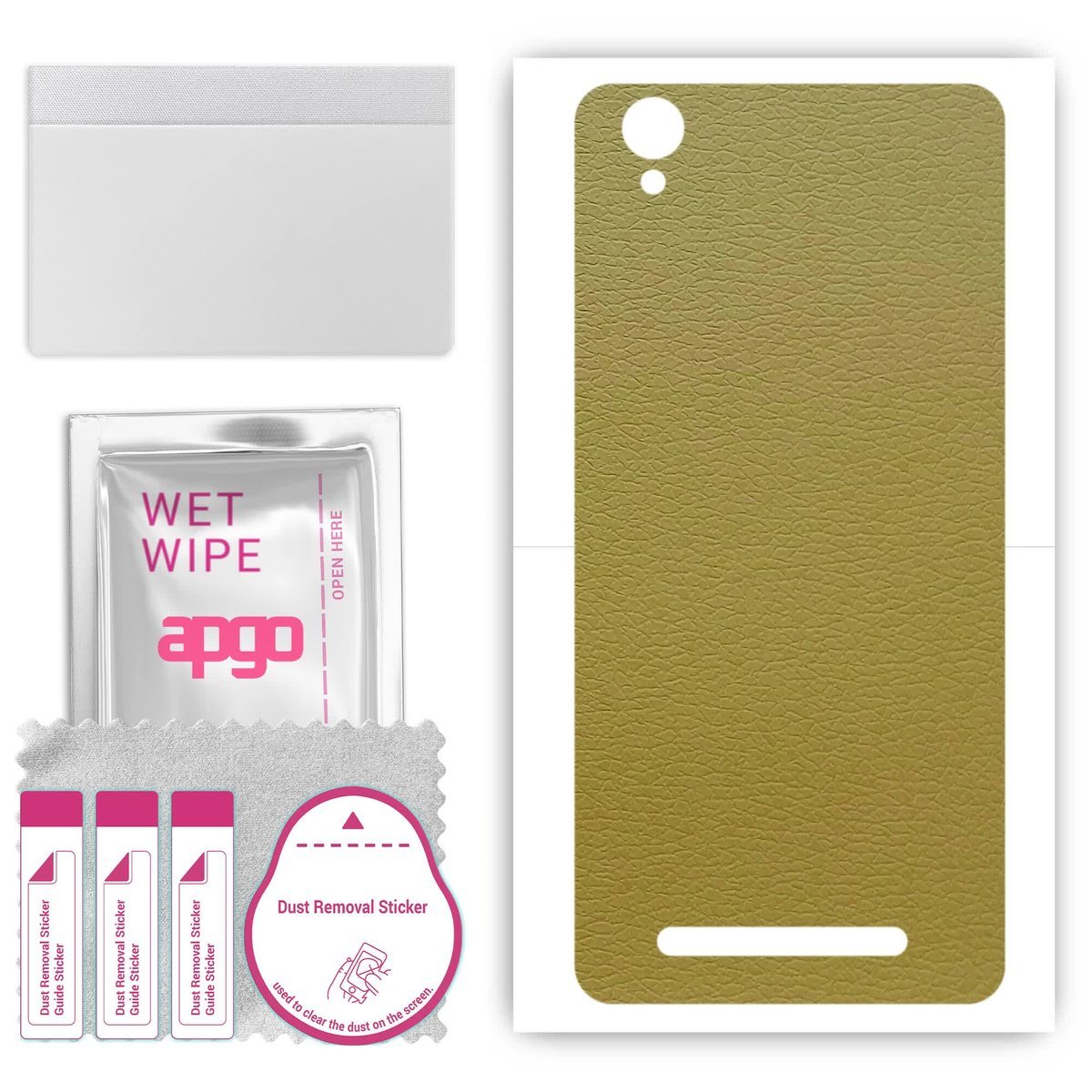 Folia naklejka skórka strukturalna na TYŁ do Kruger&Matz Move 8 mini - Skóra Oliwkowa - apgo SKINS