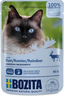 Bozita Cat Renifer w sosie saszetka 85g - Mokra karma dla kotów - miniaturka - grafika 1