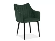 Krzesła - Krzesło tapicerowane MONTE SZTRUKS zielone - miniaturka - grafika 1