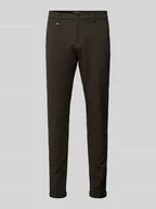 Spodnie męskie - Spodnie do garnituru o kroju super skinny fit w kant - miniaturka - grafika 1