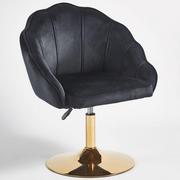 Fotele - Fotel obrotowy muszelka DC-6299 czarny #66 welur na podstawie - miniaturka - grafika 1
