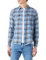 Koszule męskie - Lee Męska koszula Western Clean, Prep Blue, średnia, Prep Blue, M - miniaturka - grafika 1