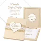 Kombinezony dla dzieci - Szatka do Chrztu z Imieniem Biała Szatka na Chrzest + PUDEŁKO szt - miniaturka - grafika 1