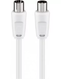 Goobay Wentronic podwójnie ekranowany kabel koncentryczny, wtyczką koncentryczną/złącze koncentryczne, 15.0 m Biały 11515-GB - Kable - miniaturka - grafika 1